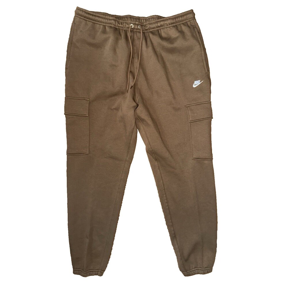 Nike Sportswear Club Fleece Cargo Pants Mens XL Joggers FN3805-235 Brown